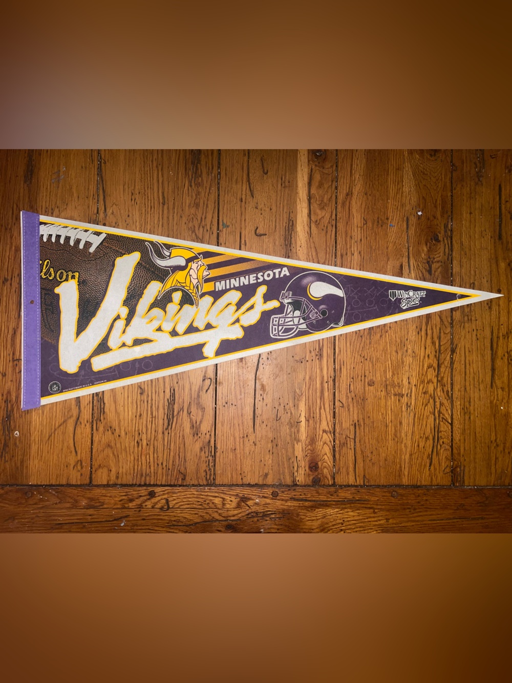 Minnesota Vikings Purple & Gold Decorative Pennant 12” x 30”